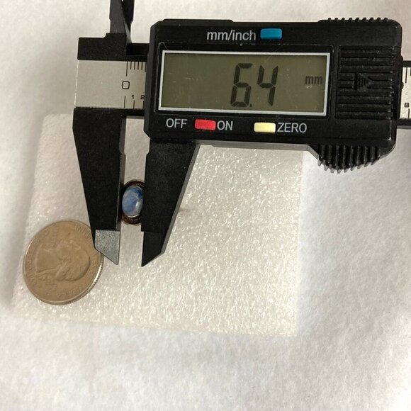 Sterling Silver 925 Blue Flash Oval Bezel Set Labradorite Feldspar Ring Sz 6.25 - Picture 15 of 16